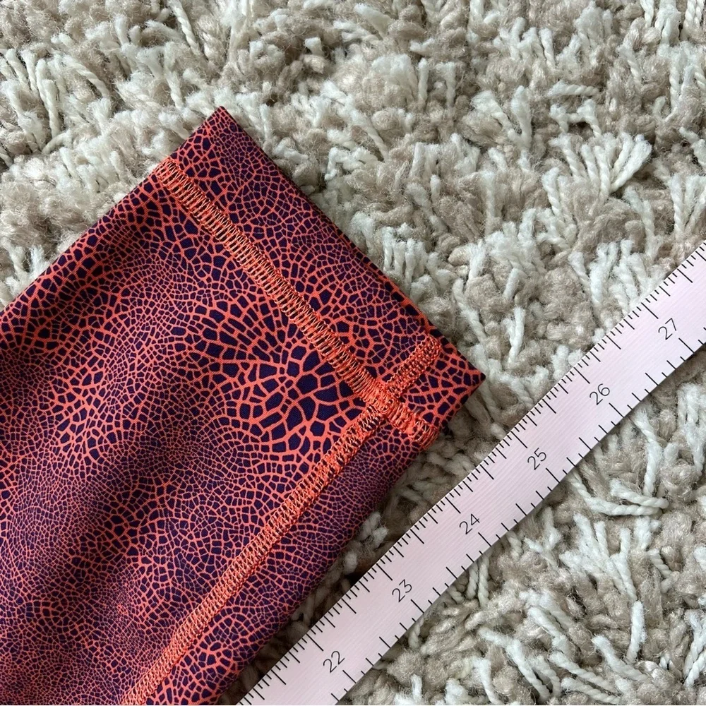 Lululemon - Wunder Train High-Rise Tight - Crackle Glaze Vintage Orange Larkspur